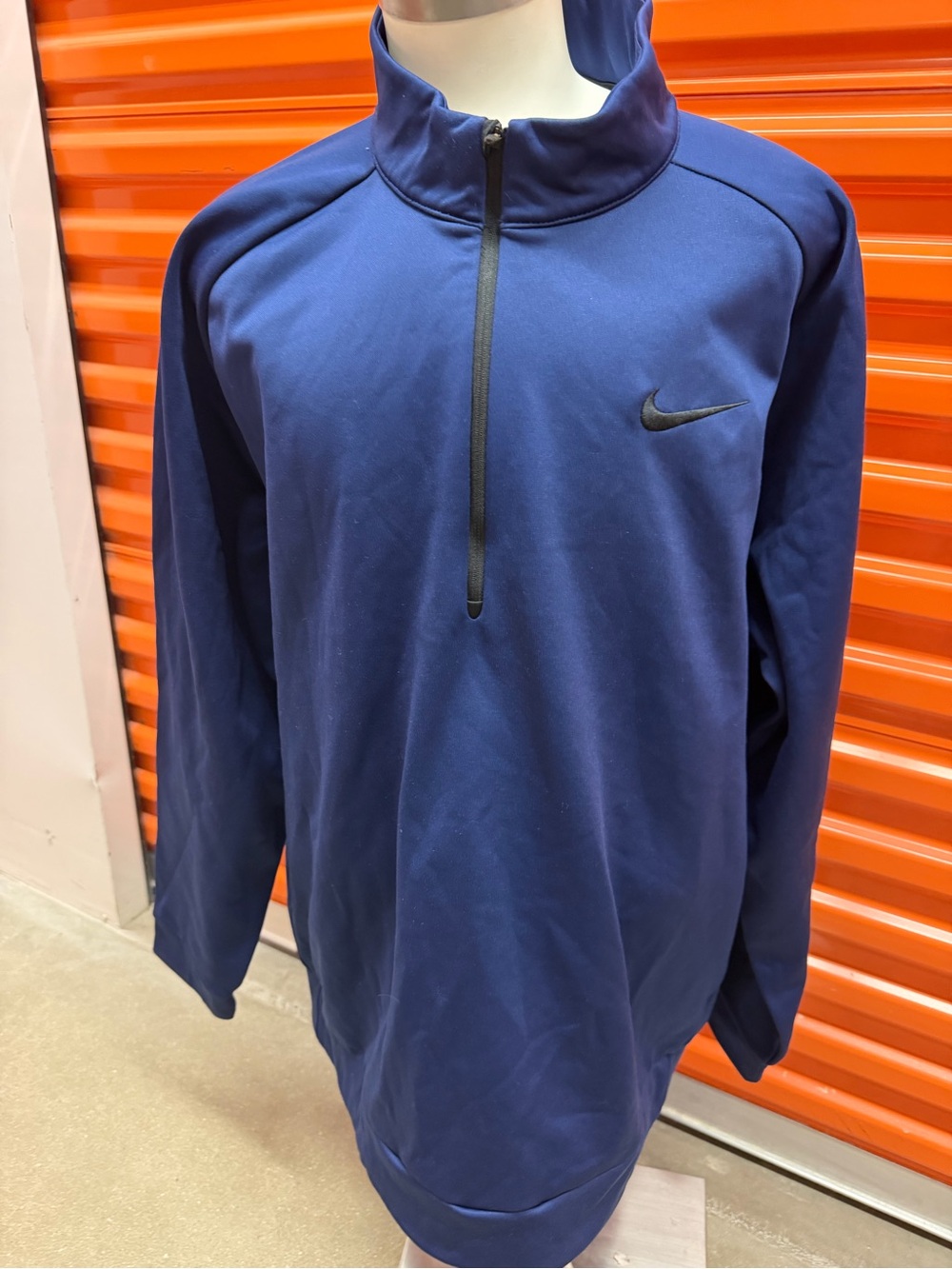 NWT Nike Men's Big And Tall Navy Quarter-Zip Pullover Jacket 860497-429 Size 4XL